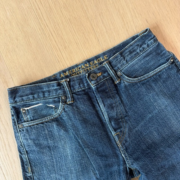 American Eagle Selvedge Navy Jeans Original Taper Size 30x30 - Picture 2 of 6